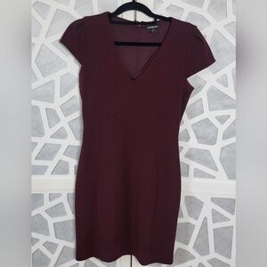 Express Deep Burgundy Mini Dress